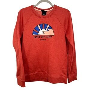 Burton Lost At Last Graphic Crewneck Sweatshirt Red Heather Women's Medium Ski